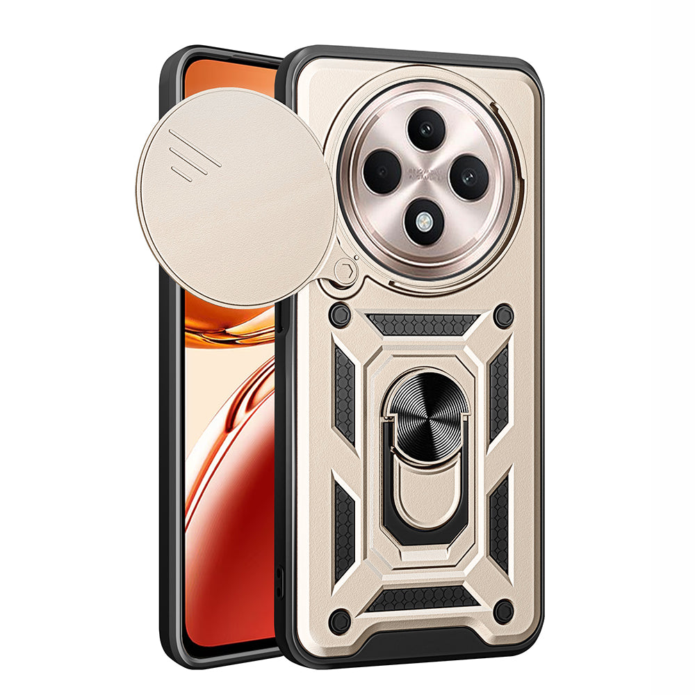 Deksel til Oppo Reno12 FS 5G / Reno12 FS 4G / Reno12 F 4G / Reno12 F, Techsuit, CamShield, Gullfarget