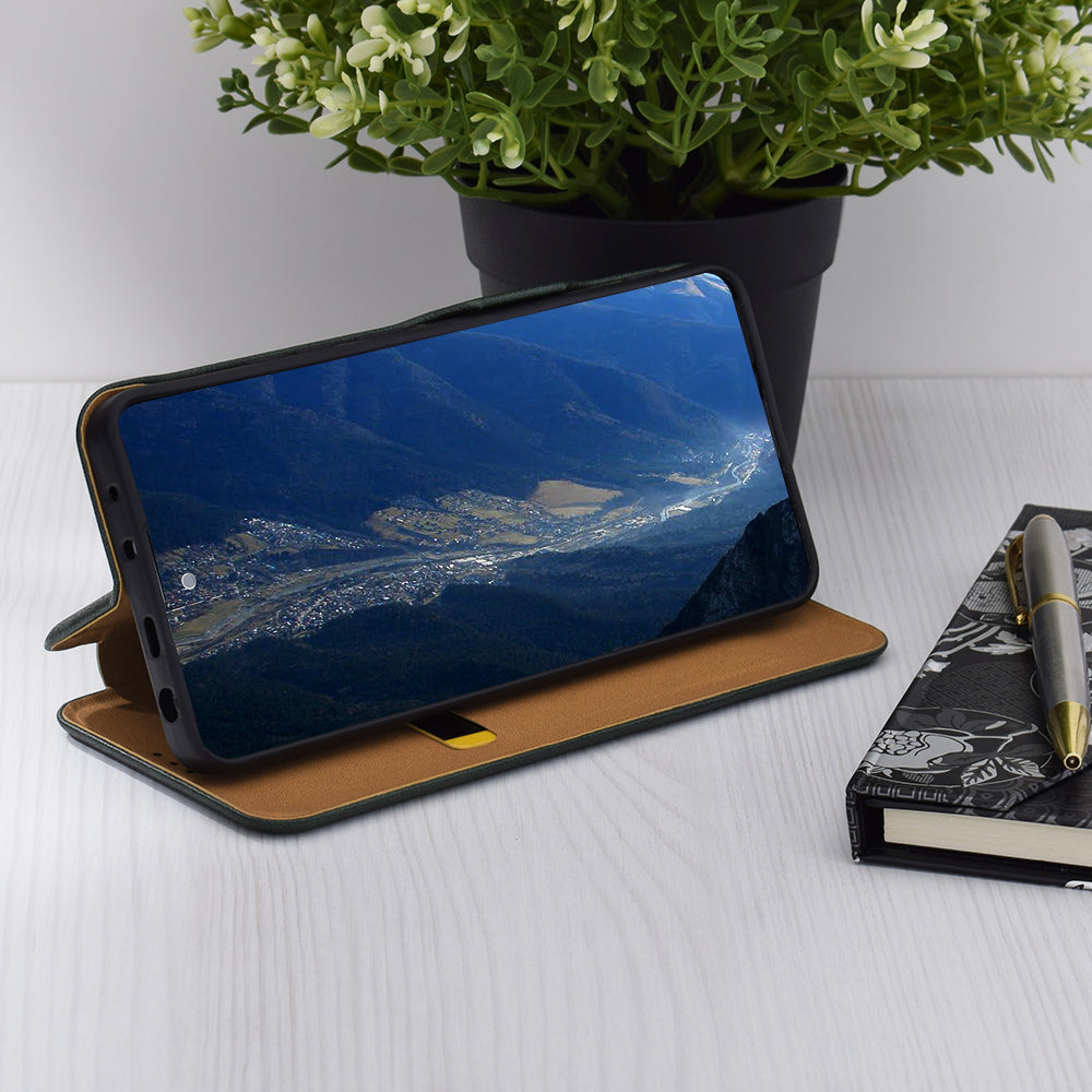 Deksel for Oppo Reno12 FS 5G / Reno12 FS 4G / Reno12 F 4G / Reno12 F, Techsuit, Safe Wallet Plus, Grønn