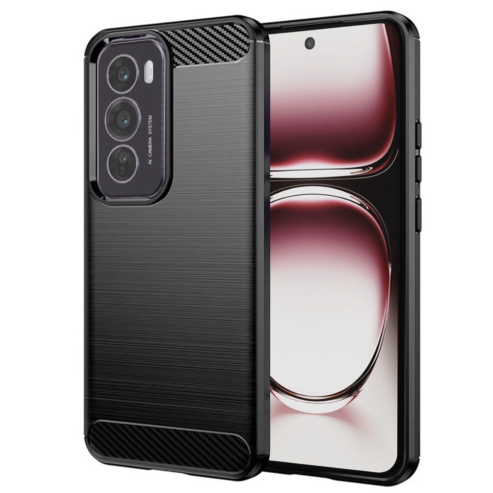 Deksel til Oppo Reno12 Pro, Techsuit, Karbon, Svart