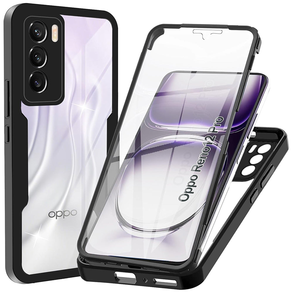 Deksel for Oppo Reno12 Pro, Techsuit, ColorVerse 360, Svart