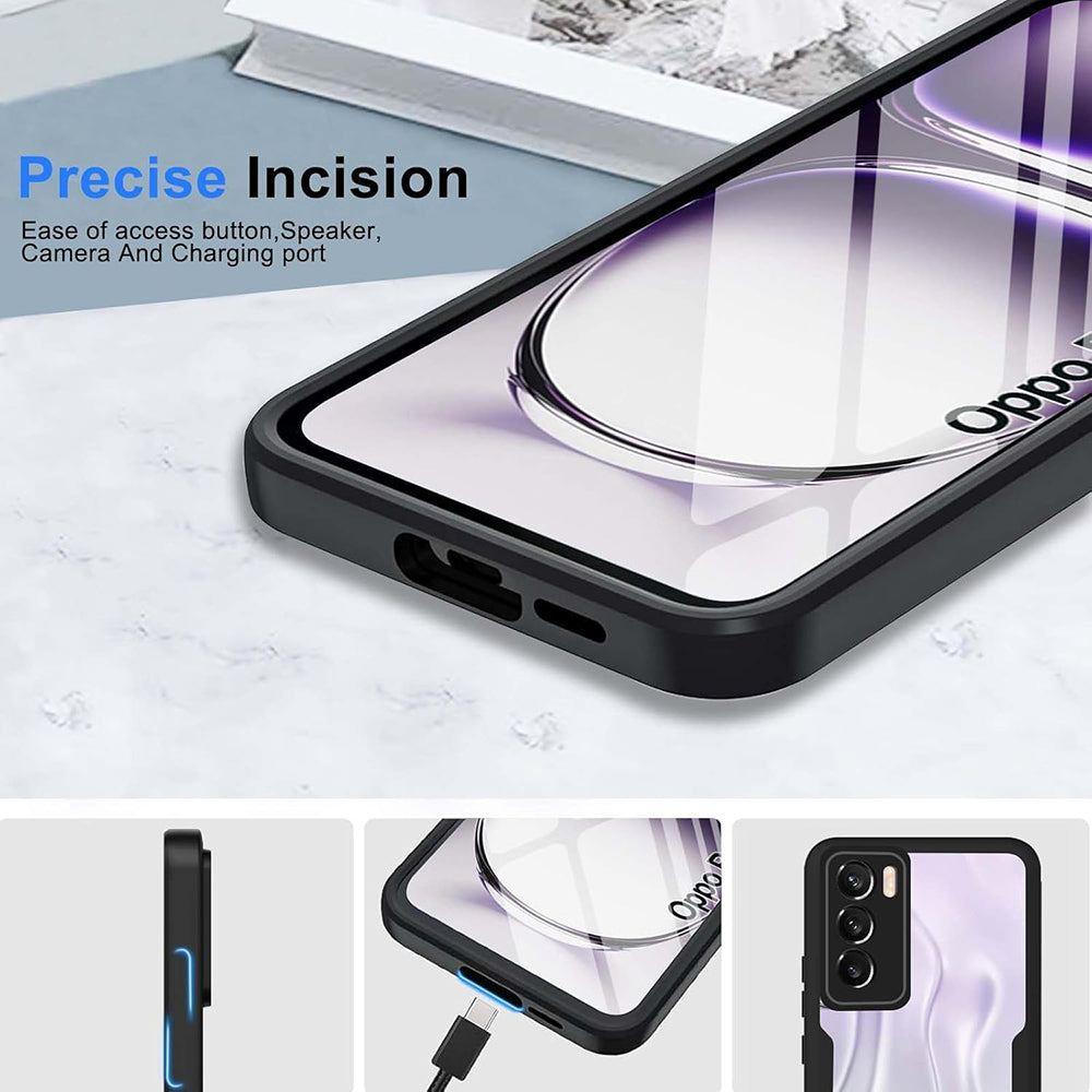 Deksel for Oppo Reno12 Pro, Techsuit, ColorVerse 360, Svart