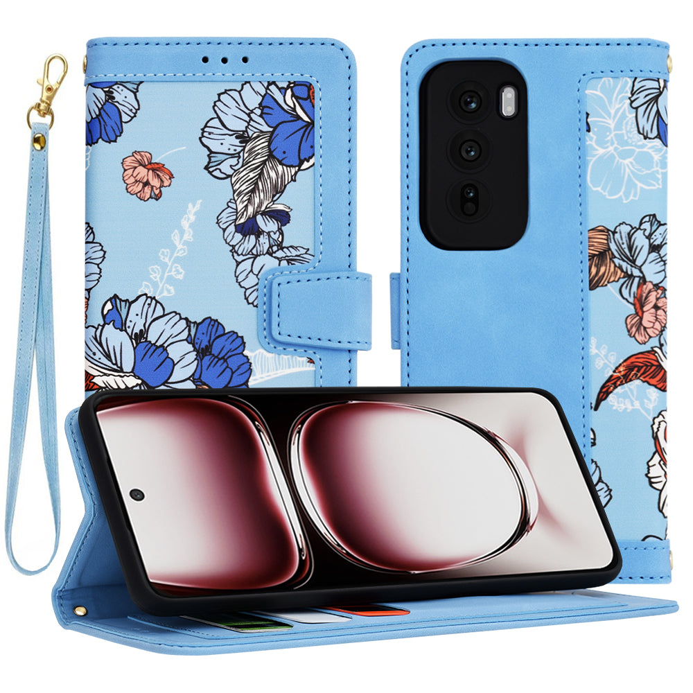 Deksel til Oppo Reno12 Pro, Techsuit, FlipCraft, Blå