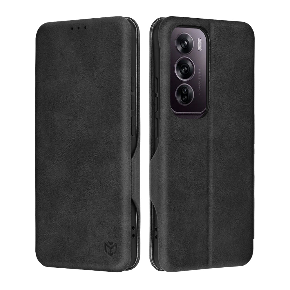 Deksel for Oppo Reno12 Pro, Techsuit, Safe Wallet Plus, Svart