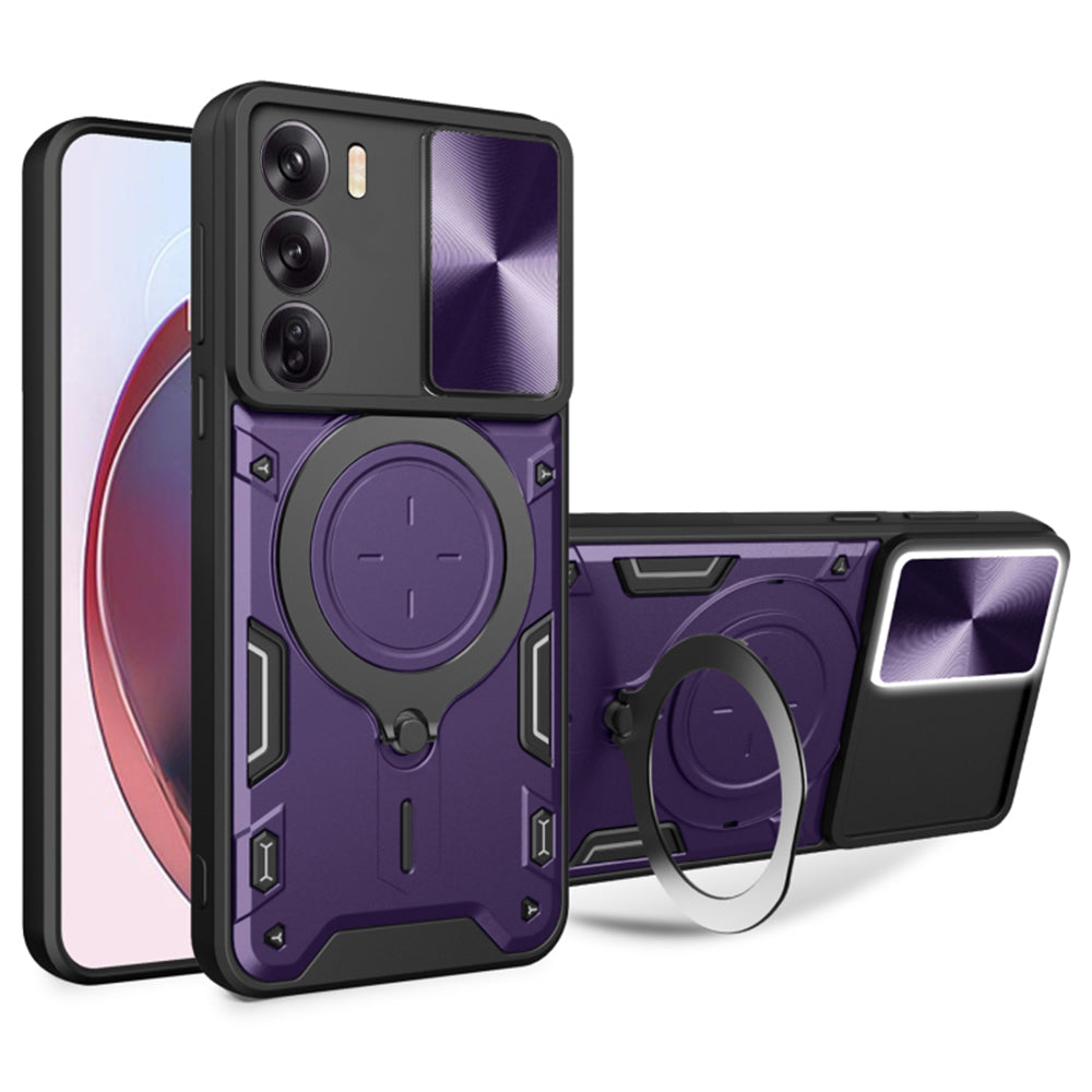 Deksel til Oppo Reno12, Techsuit, CamGuard Pro, Lilla