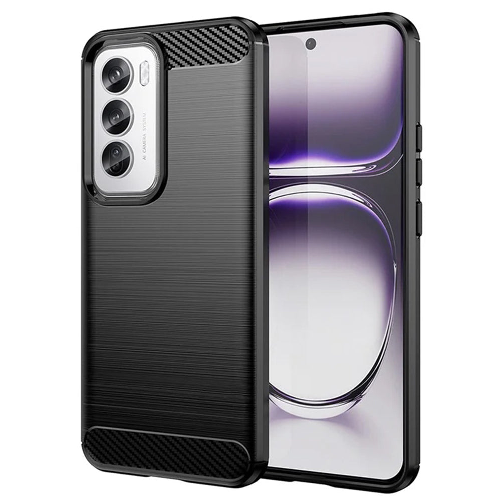 Deksel til Oppo Reno12, Techsuit, Karbon, Svart