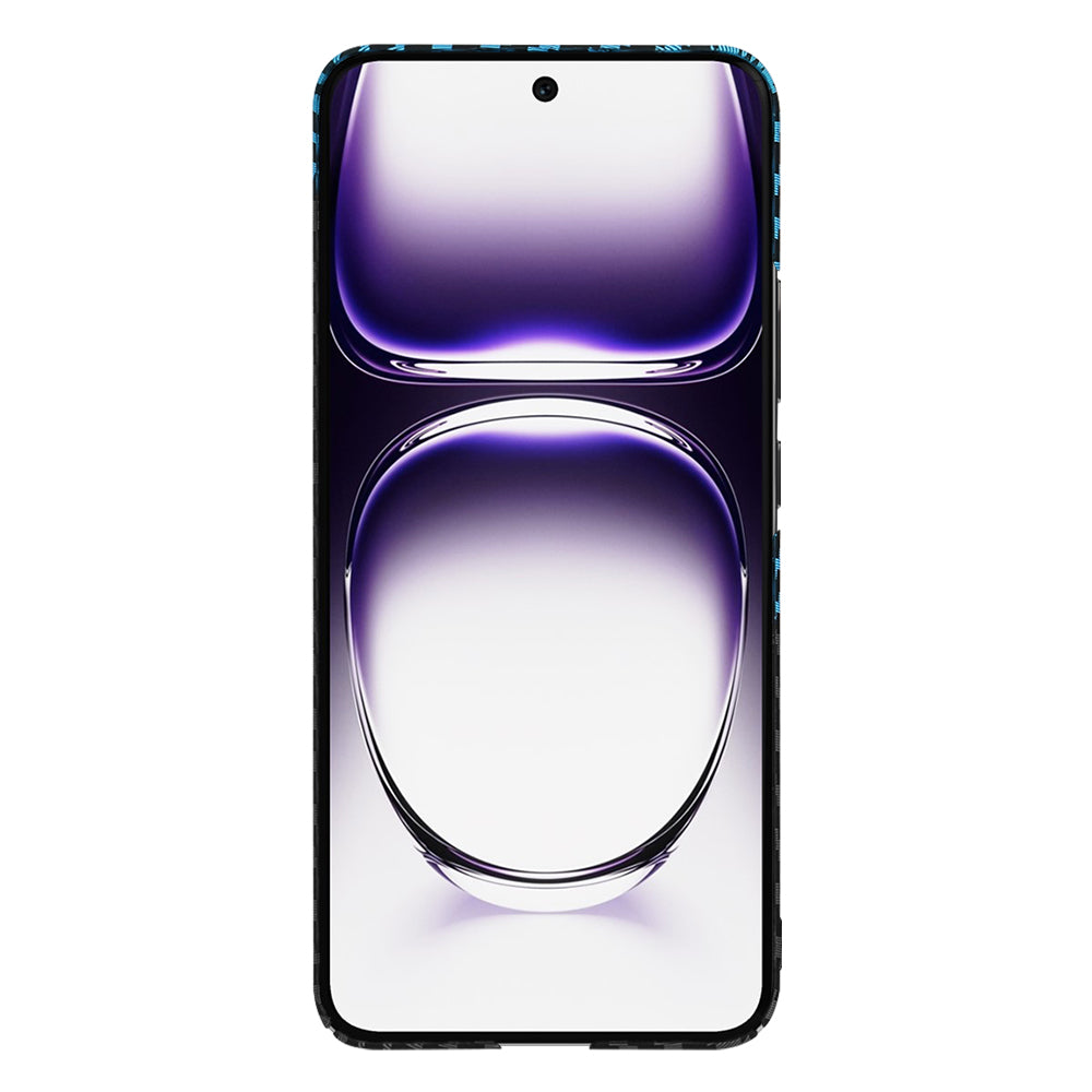 Deksel til Oppo Reno12, Techsuit, Carbonite FiberShell, Svart Bleu