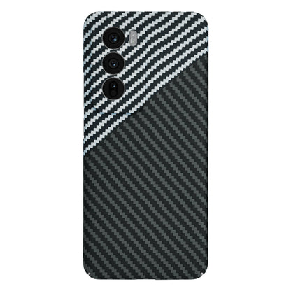 Deksel til Oppo Reno12, Techsuit, Carbonite FiberShell, Svart Grå
