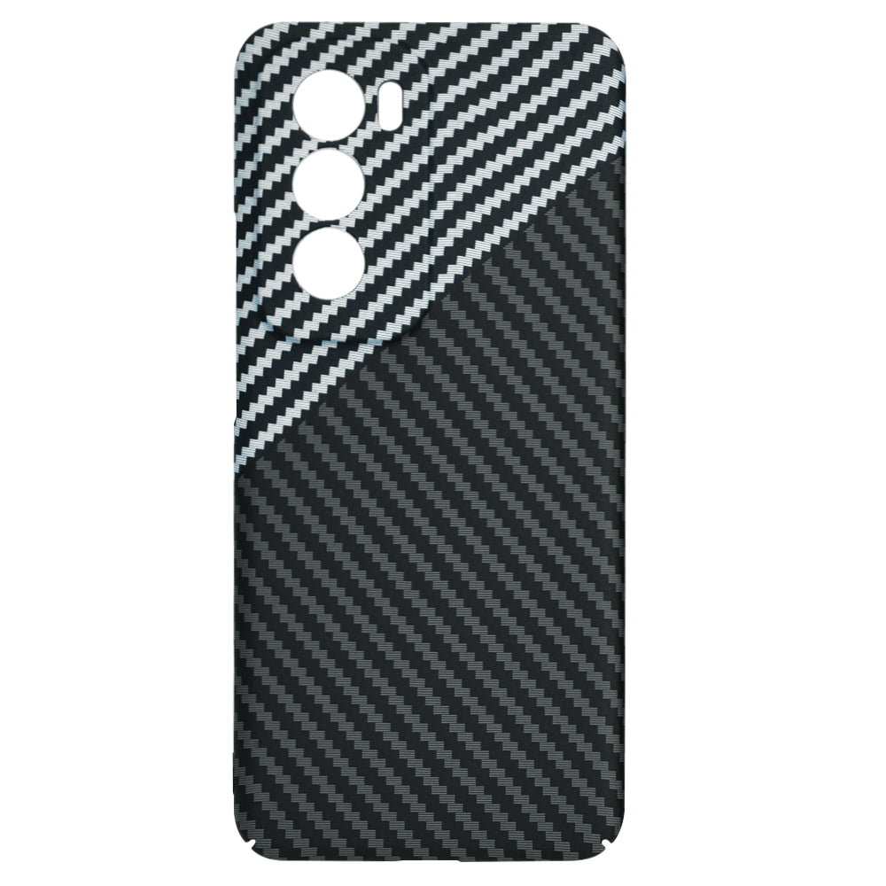 Deksel til Oppo Reno12, Techsuit, Carbonite FiberShell, Svart Grå