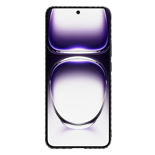 Deksel for Oppo Reno12, Techsuit, Carbonite FiberShell, Svart