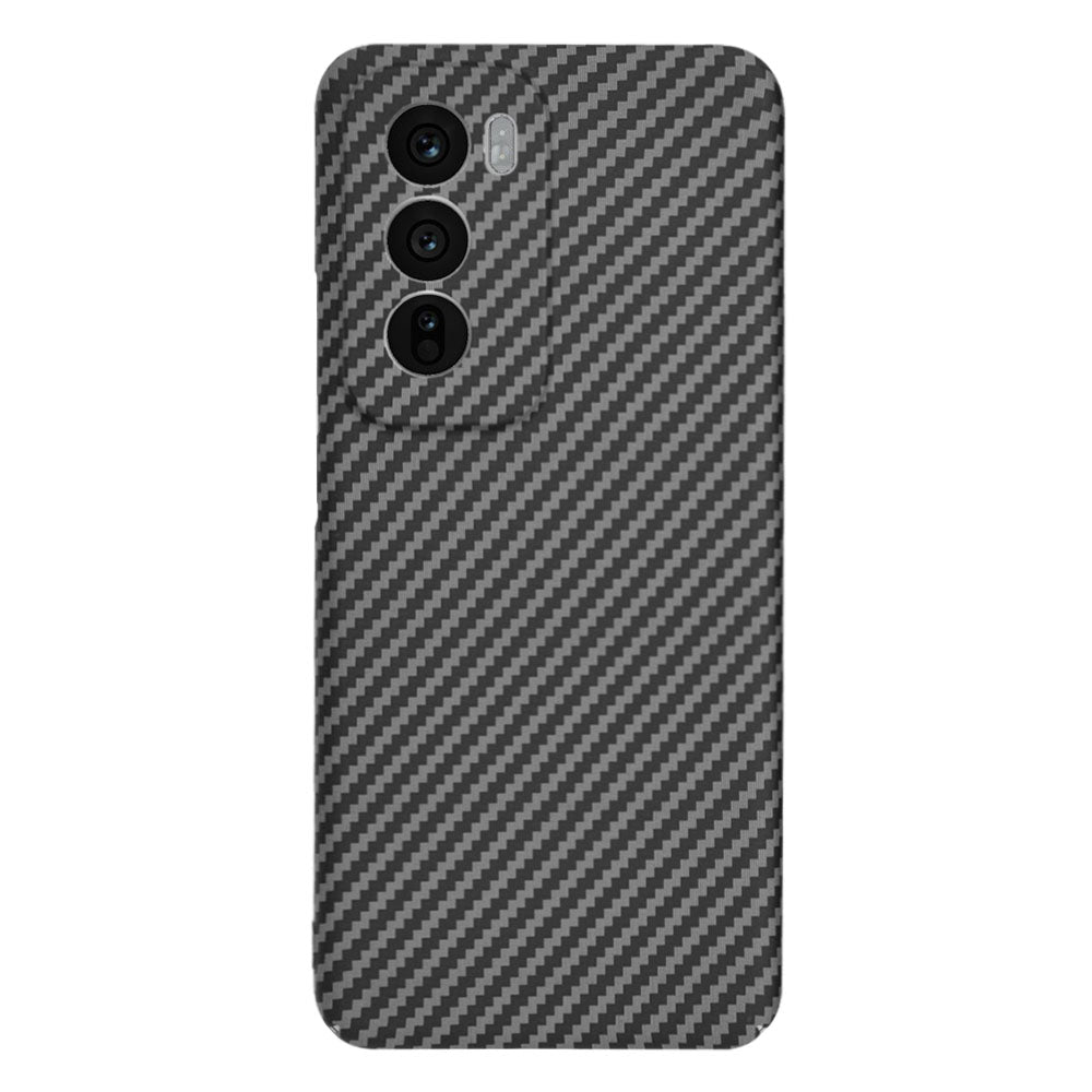 Deksel for Oppo Reno12, Techsuit, Carbonite FiberShell, Svart