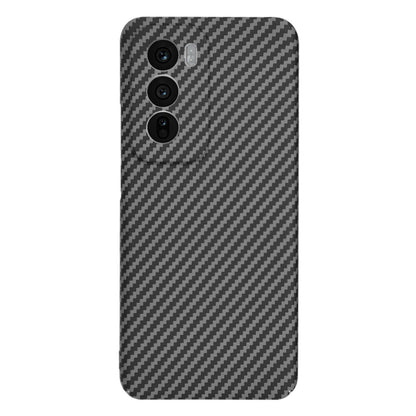 Deksel for Oppo Reno12, Techsuit, Carbonite FiberShell, Svart