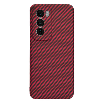 Deksel for Oppo Reno12, Techsuit, Carbonite FiberShell, Rød