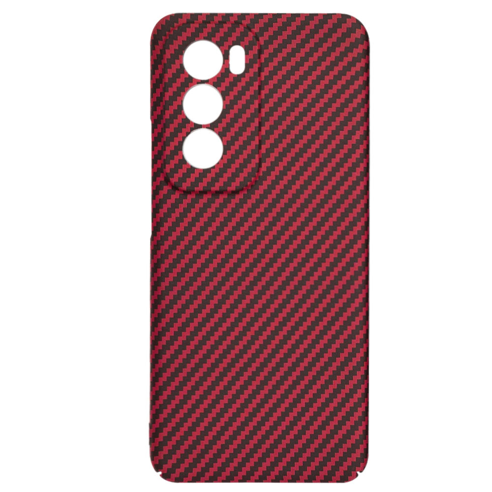 Deksel for Oppo Reno12, Techsuit, Carbonite FiberShell, Rød