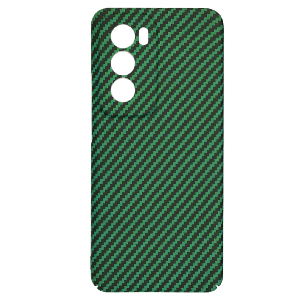 Deksel for Oppo Reno12, Techsuit, Carbonite FiberShell, Grønn