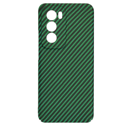 Deksel for Oppo Reno12, Techsuit, Carbonite FiberShell, Grønn