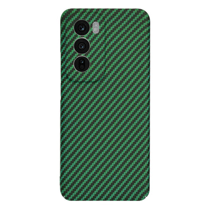 Deksel for Oppo Reno12, Techsuit, Carbonite FiberShell, Grønn