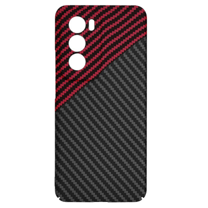 Deksel til Oppo Reno12, Techsuit, Carbonite FiberShell, Svart Rød