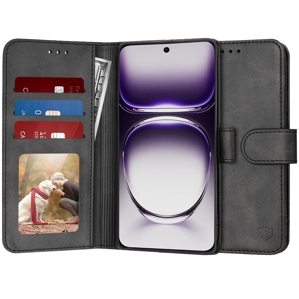 Deksel for Oppo Reno12, Techsuit, Diary Book, svart