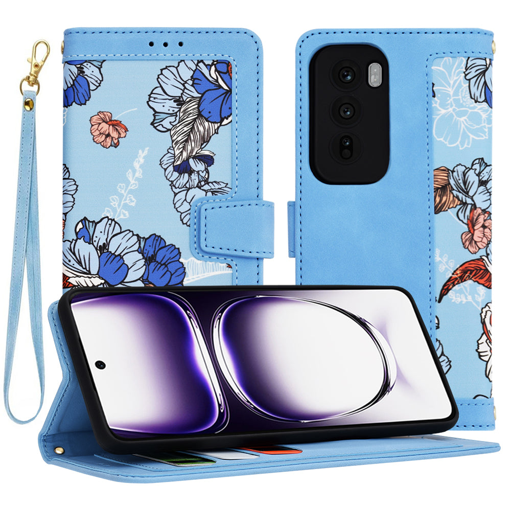 Deksel til Oppo Reno12, Techsuit, FlipCraft, Blå