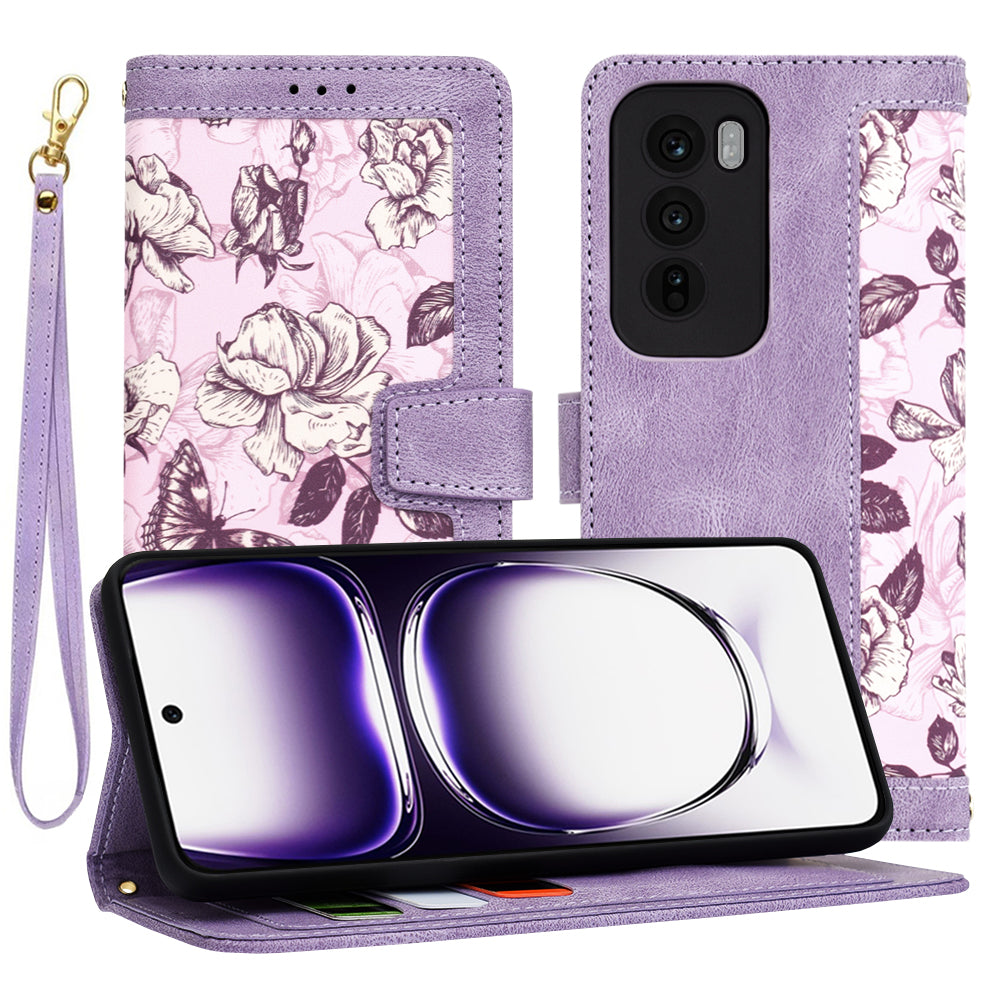 Deksel til Oppo Reno12, Techsuit, FlipCraft, Lilla