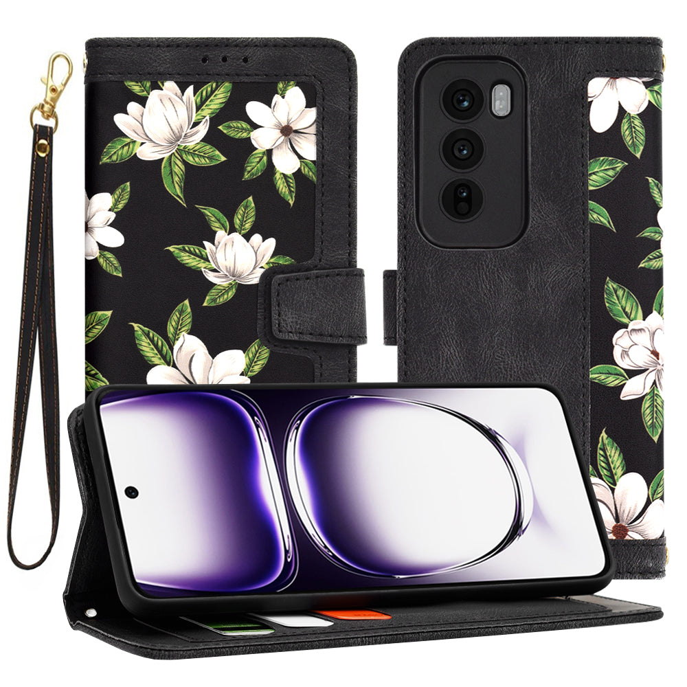 Deksel for Oppo Reno12, Techsuit, FlipCraft, Svart
