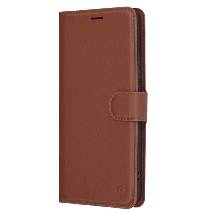 Deksel for Oppo Reno13 FS 5G / Reno13 F 4G / Reno13 F, Techsuit, lærfolio, brun