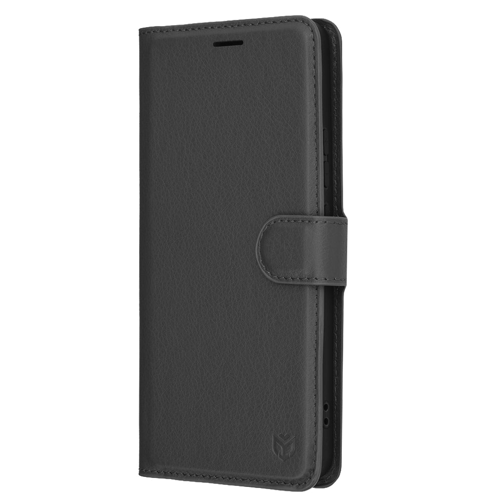 Deksel for Oppo Reno13 FS 5G / Reno13 F 4G / Reno13 F, Techsuit, lærfolio, svart