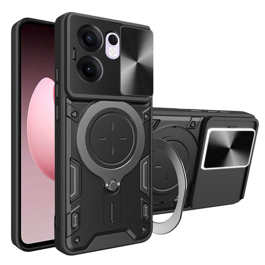 Deksel for Oppo Reno13 FS 5G / Reno13 F 4G / Reno13 F, Techsuit, CamGuard Pro, Svart