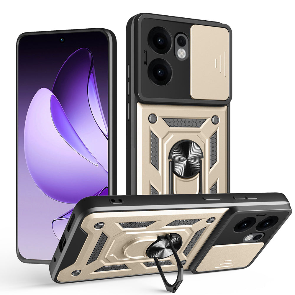 Deksel til Oppo Reno13 FS 5G / Reno13 F 4G / Reno13 F, Techsuit, CamShield, Gullfarget