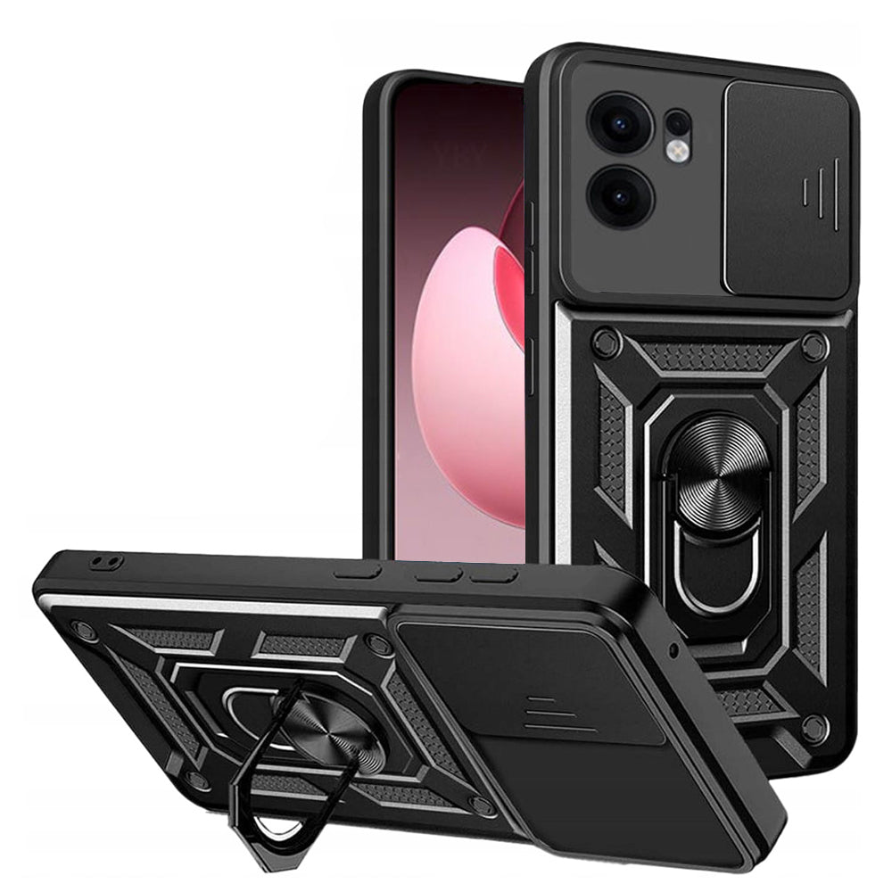 Deksel for Oppo Reno13 FS 5G / Reno13 F 4G / Reno13 F, Techsuit, CamShield, Svart
