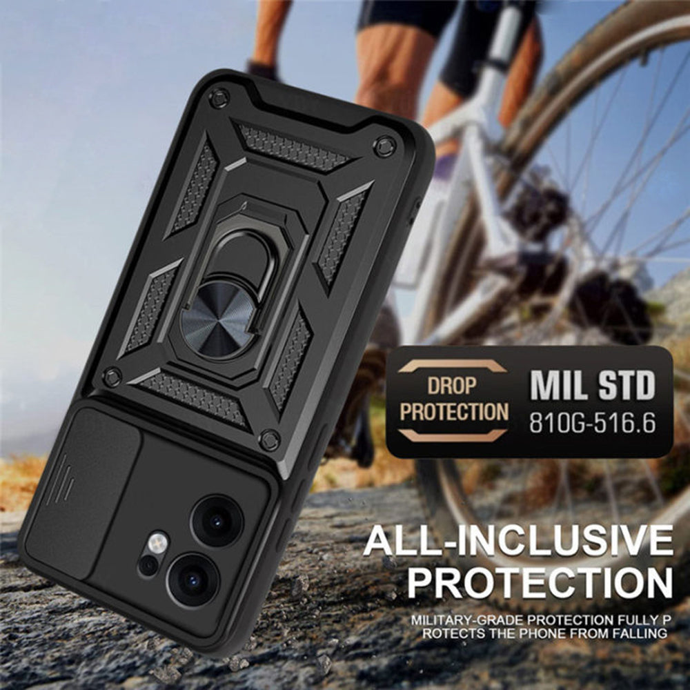 Deksel for Oppo Reno13 FS 5G / Reno13 F 4G / Reno13 F, Techsuit, CamShield, Svart