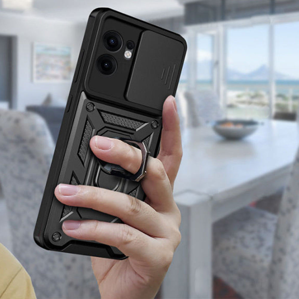 Deksel for Oppo Reno13 FS 5G / Reno13 F 4G / Reno13 F, Techsuit, CamShield, Grønn