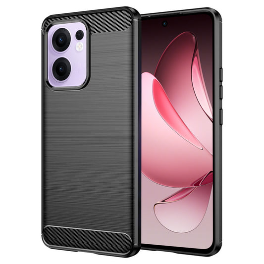 Deksel for Oppo Reno13 FS 5G / Reno13 F 4G / Reno13 F, Techsuit, Karbon, Svart