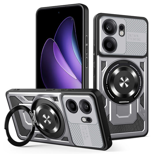 Deksel for Oppo Reno13 FS 5G / Reno13 F 4G / Reno13 F, Techsuit, RuggedCam, Grå