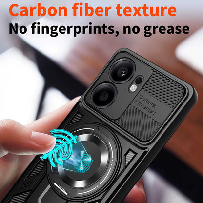 Deksel for Oppo Reno13 FS 5G / Reno13 F 4G / Reno13 F, Techsuit, RuggedCam, Svart