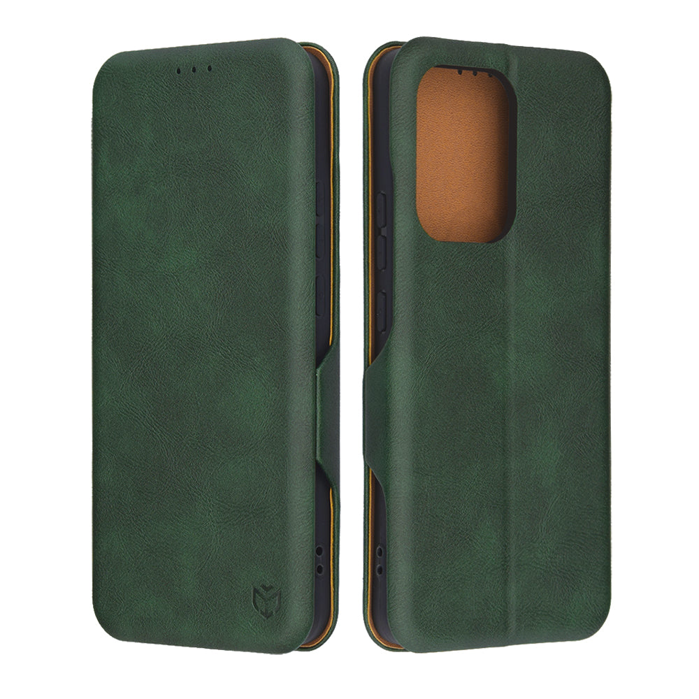 Deksel for Oppo Reno13 FS 5G / Reno13 F 4G / Reno13 F, Techsuit, Safe Wallet Plus, Grønn