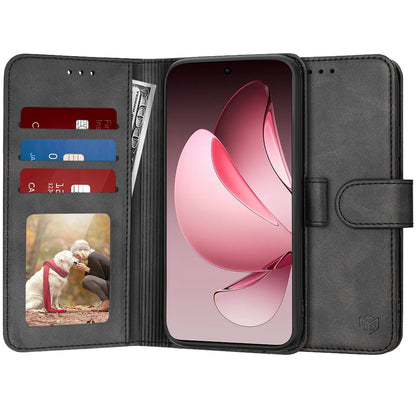 Deksel for Oppo Reno13 Pro, Techsuit, Diary Book, svart
