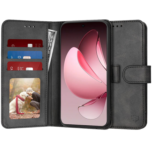 Deksel for Oppo Reno13 Pro, Techsuit, Diary Book, svart
