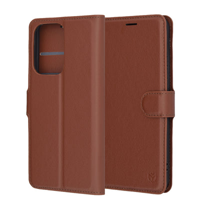 Deksel for Oppo Reno13 Pro, Techsuit, Leather Folio, Brun
