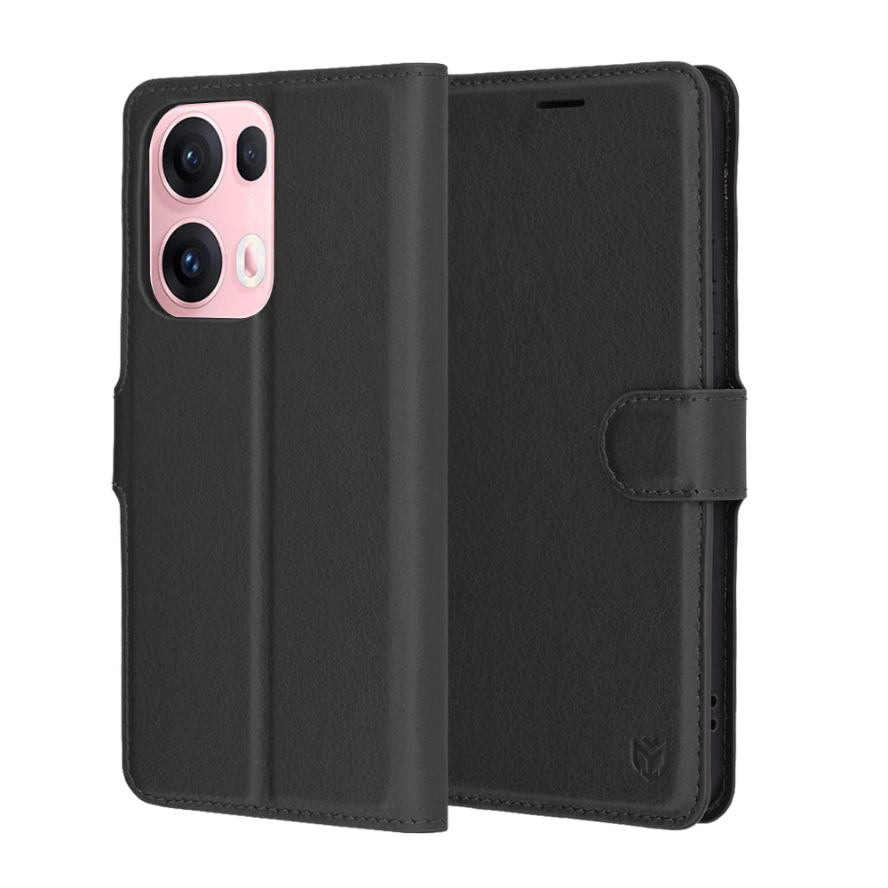 Deksel for Oppo Reno13 Pro, Techsuit, Leather Folio, Svart