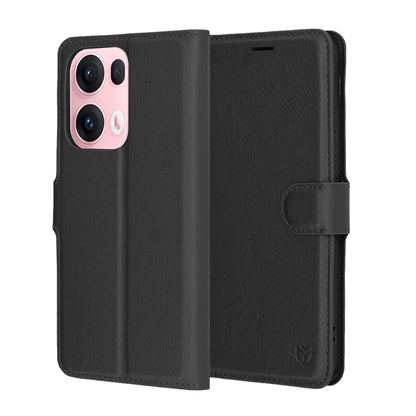 Deksel for Oppo Reno13 Pro, Techsuit, Leather Folio, Svart