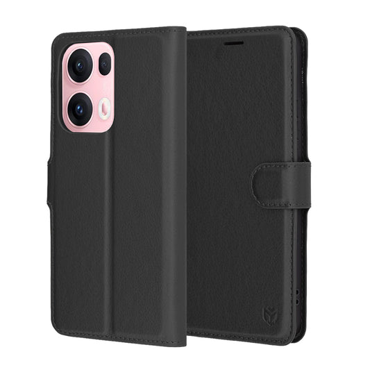 Deksel for Oppo Reno13 Pro, Techsuit, Leather Folio, Svart