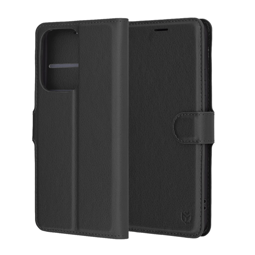 Deksel for Oppo Reno13 Pro, Techsuit, Leather Folio, Svart