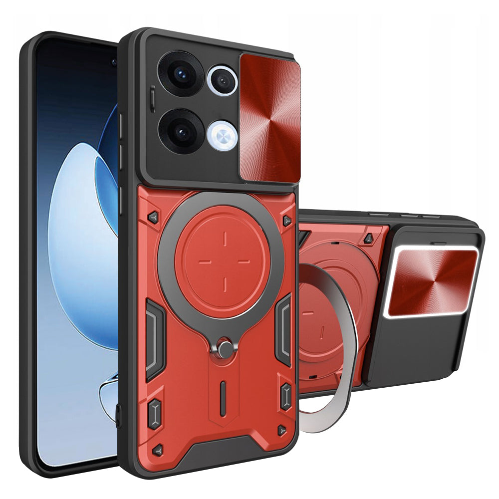 Deksel til Oppo Reno13, Techsuit, CamGuard Pro, Rød