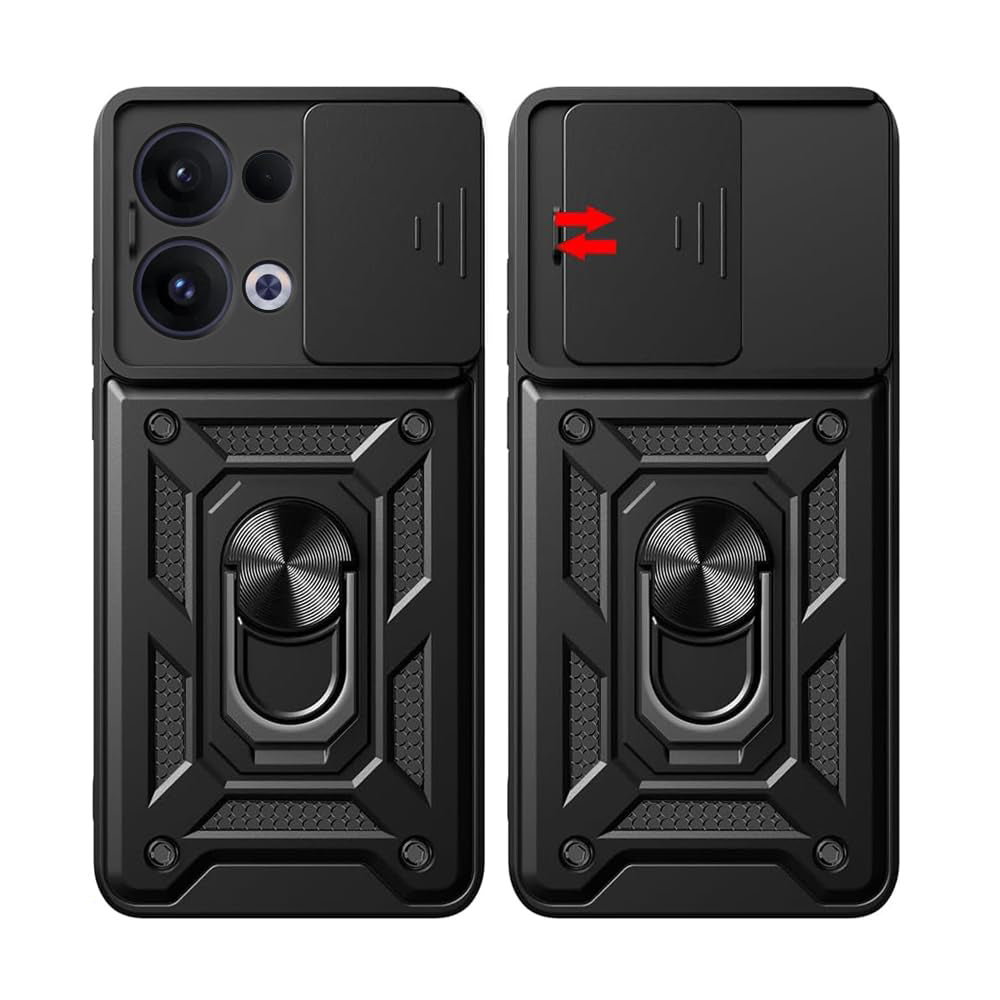 Deksel til Oppo Reno13, Techsuit, CamShield, Svart