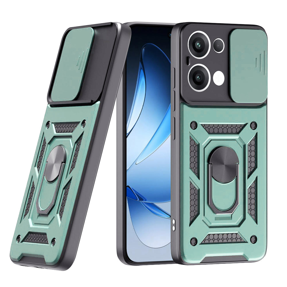 Deksel til Oppo Reno13, Techsuit, CamShield, Grønn