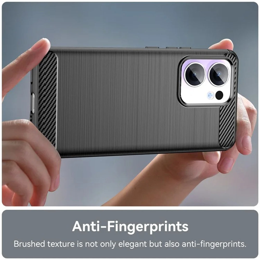 Deksel for Oppo Reno13, Techsuit, Karbon, Svart