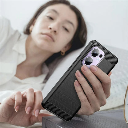 Deksel for Oppo Reno13, Techsuit, Karbon, Svart