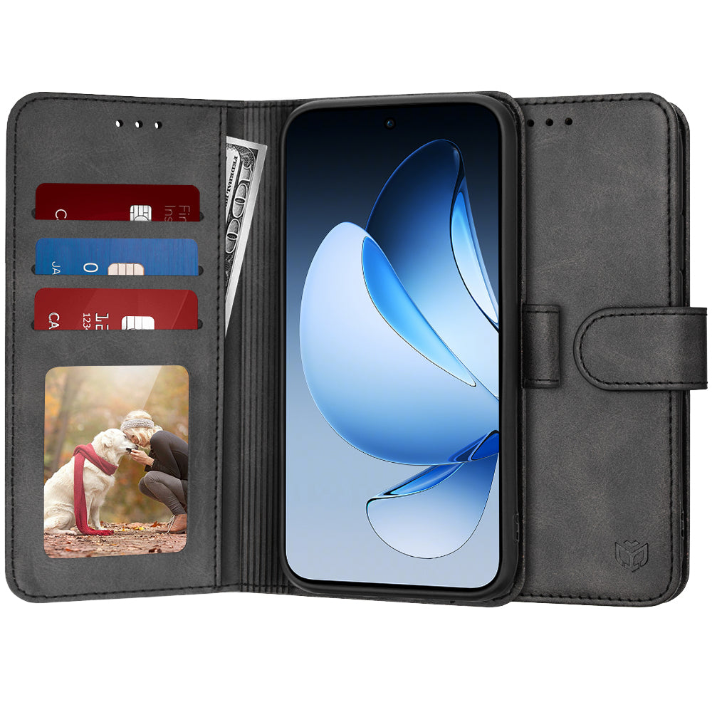 Deksel for Oppo Reno13, Techsuit, Diary Book, svart