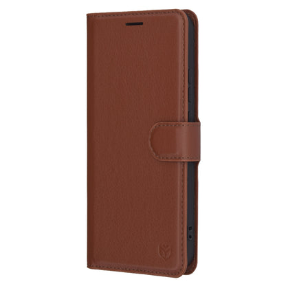 Deksel til Oppo Reno13, Techsuit, Leather Folio, Brun